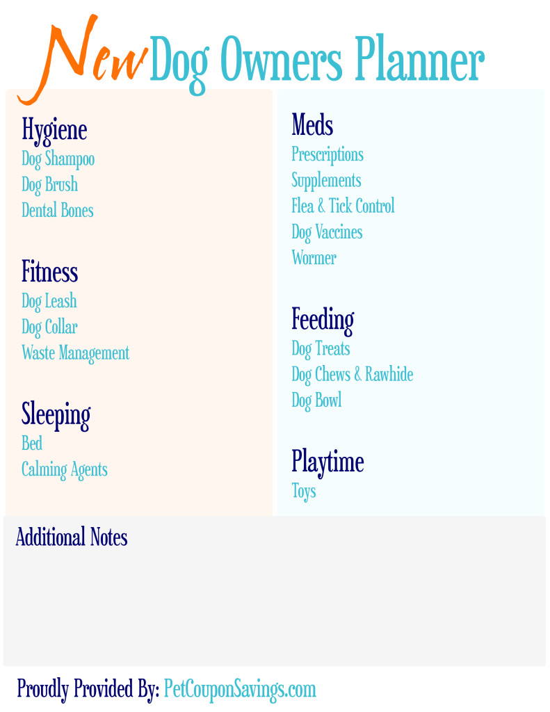 Free Printables: New Pet Owners Planner - Pet Coupon Savings