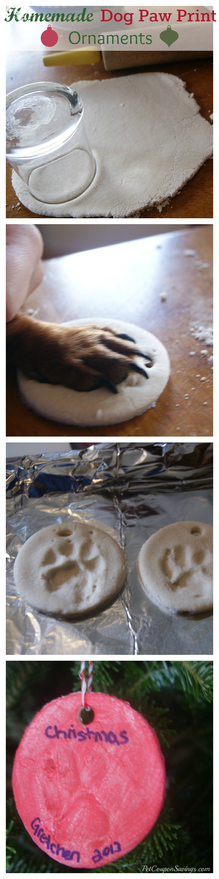 Homemade Dog Paw Print Ornaments - Pet Coupon Savings