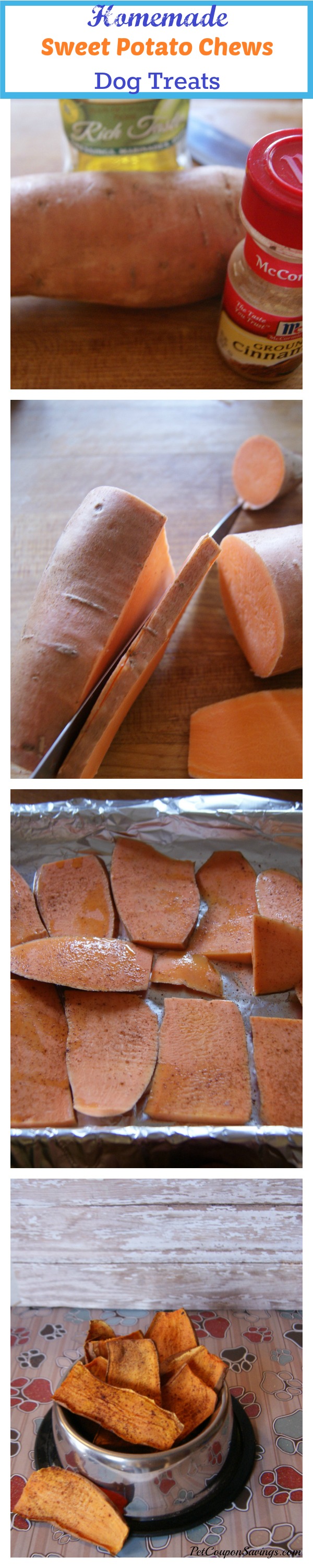Easy Homemade Sweet Potato Chews Dog Treats