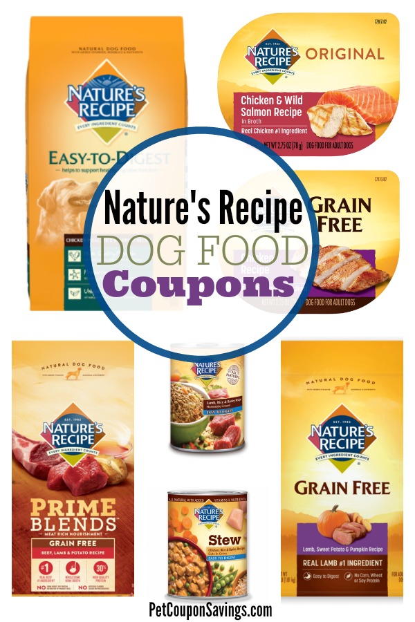 $4.25 Nature's Recipe Dog Food Coupons 